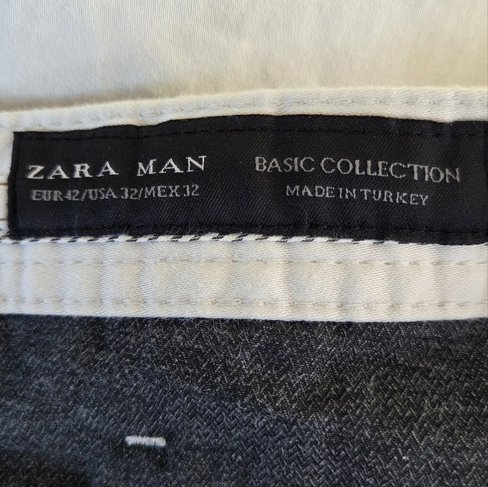 Zara Man White Basic Collection Pants - image 3